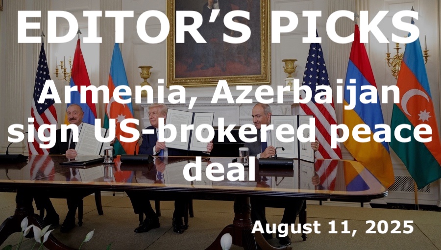 bne IntelliNews Editor's Picks – Armenia, Azerbaijan sign US-brokered peace deal