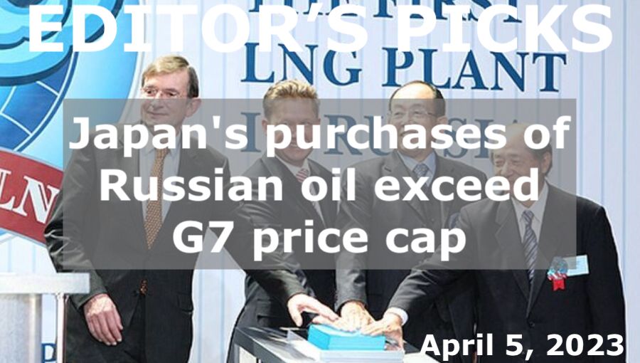 bne IntelliNews Editor's Picks --  Japan's purchases of Russian oil exceed G7 price cap