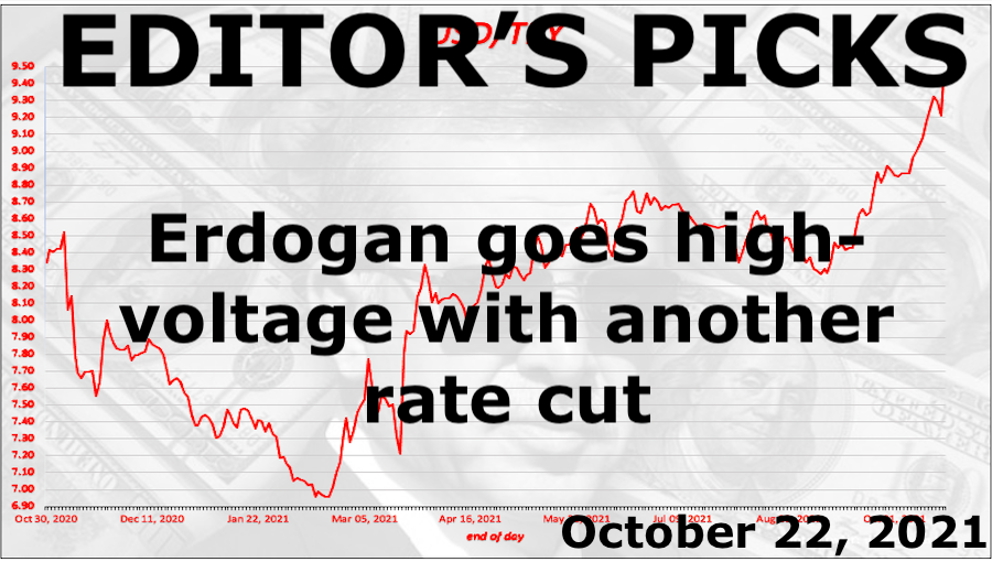 bne IntelliNews Editor's Picks --  Erdogan goes high-voltage with another rate cut