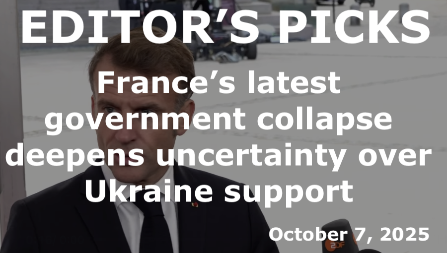 bne IntelliNews Editor's Picks – France’s latest government collapse deepens uncertainty over Ukraine support