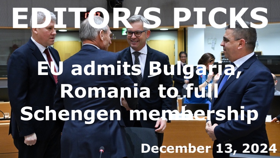 bne IntelliNews Editor's Picks – EU admits Bulgaria, Romania to full Schengen membership