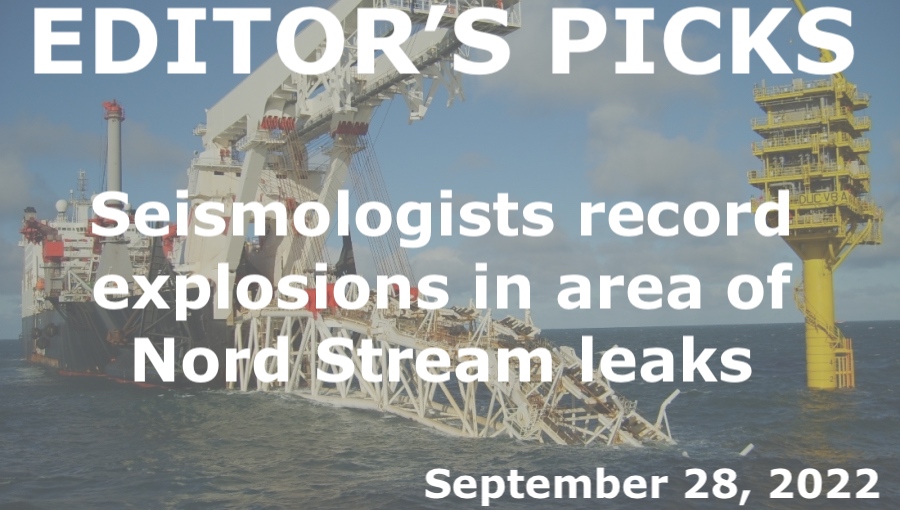 bne IntelliNews Editor's Picks --  Seismologists record explosions in area of Nord Stream leaks