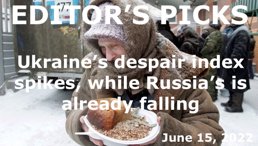 bne IntelliNews Editor's Picks --  Ukraine’s despair index spikes, while Russia’s is already falling