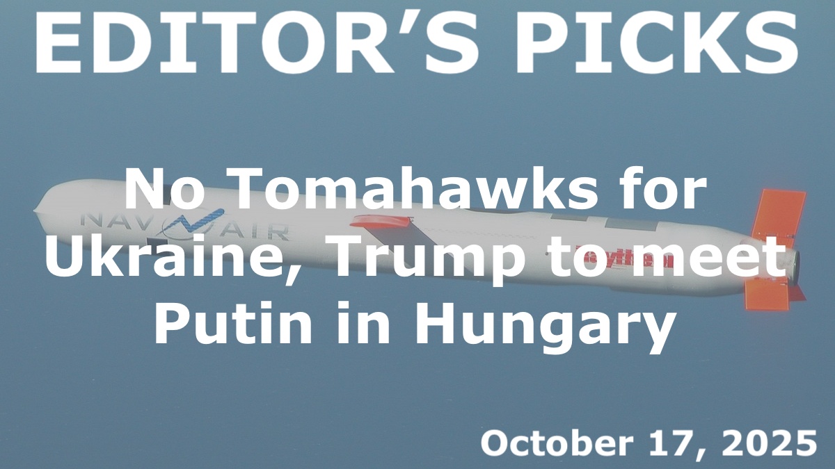 bne IntelliNews Editor's Picks – No Tomahawks for Ukraine, Trump to meet Putin in Hungary