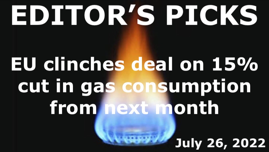 bne IntelliNews Editor's Picks --  EU clinches deal on 15% cut in gas consumption from next month