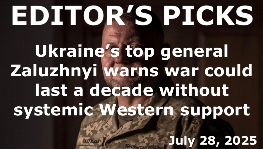 bne IntelliNews Editor's Picks – Ukraine’s top general Zaluzhnyi warns war could last a decade without systemic Western support