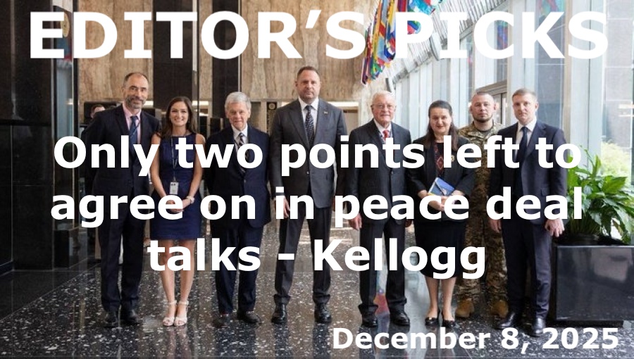 bne IntelliNews Editor's Picks – Only two points left to agree on in peace deal talks - Kellogg
