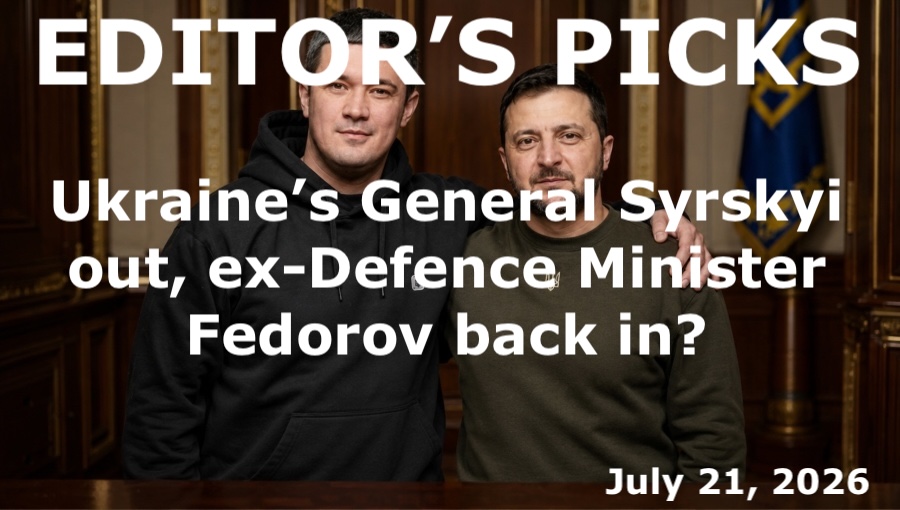 bne IntelliNews Editor's Picks – Ukraine’s General Syrskyi out, ex-Defence Minister Fedorov back in?