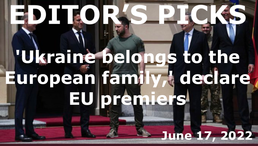 bne IntelliNews Editor's Picks --  'Ukraine belongs to the European family,' declare EU premiers